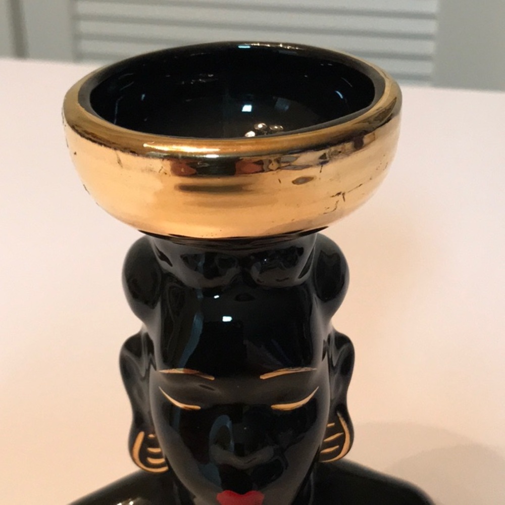 Vintage Nubian African American Blackamoor head vase - 1950s – 6” - Picture 3 of 7
